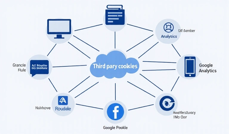 Harmadik féltől származó cookie-k szemléltetése